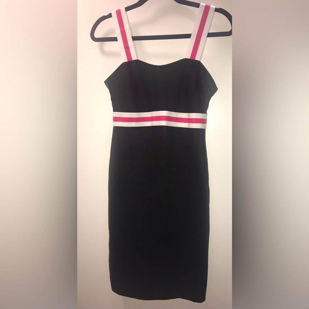 Victoria’s Secret VS Sport bodycon dress black with white pink stripe